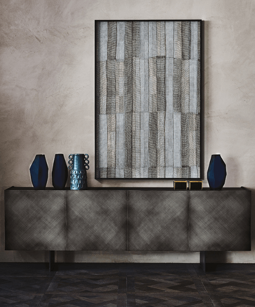 6 buffet with glass shelves Metropol Cattelan